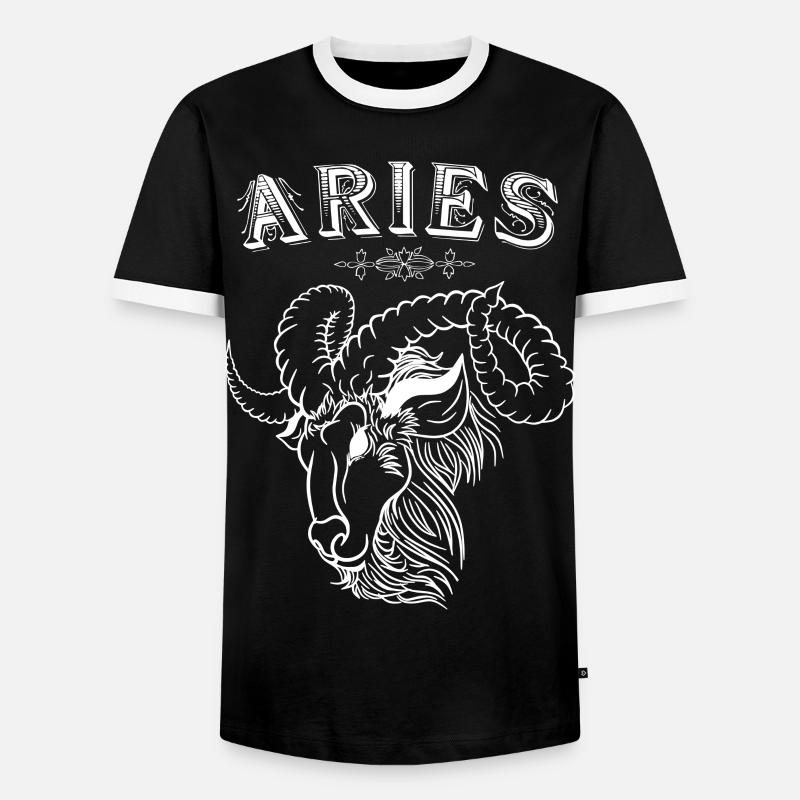 Aries Sternzeichen Widder - Männer Kontrast-T-Shirt - Schwarz/Weiß