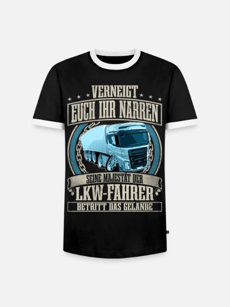 LKW Fahrer - Männer Kontrast-T-Shirt - Schwarz/Weiß