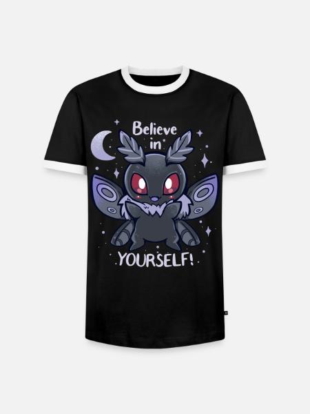 Glaube an dich selbst - Männer Kontrast-T-Shirt - Schwarz/Weiß