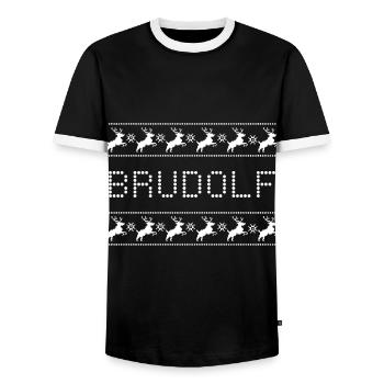 Das Weihnachtsgeschenk für alle Brudis - Männer Kontrast-T-Shirt - Schwarz/Weiß - Vorne - AI Model Female 172 light (172cm) & AI Model Male 178 light (178cm)