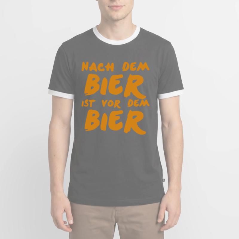 Nach dem Bier ist vor dem Bier Geschenkidee Männer Kontrast-T-Shirt