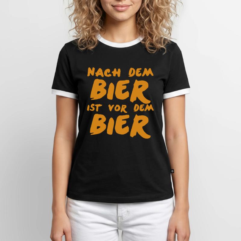 Nach dem Bier ist vor dem Bier Geschenkidee Männer Kontrast-T-Shirt