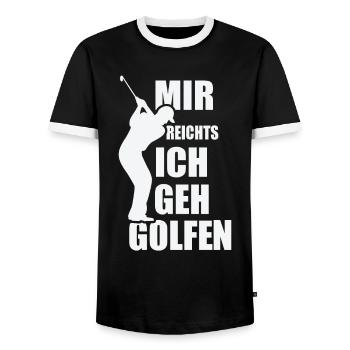 Golf Golfen Golfer Golfschlager Geschenkidee - Männer Kontrast-T-Shirt - Schwarz/Weiß - Vorne - AI Model Female 172 light (172cm) & AI Model Male 178 light (178cm)