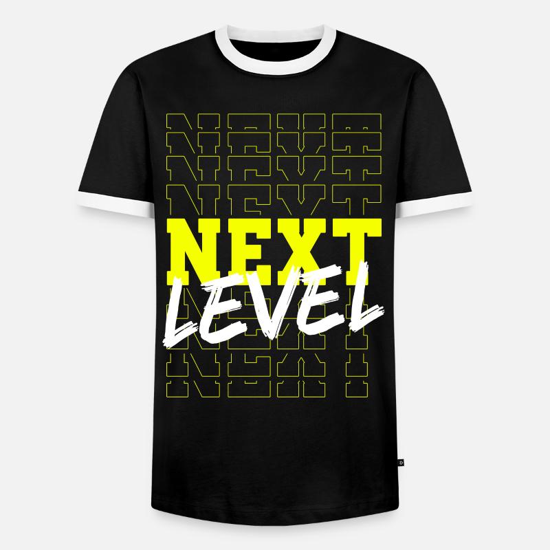 Nächste Stufe - Männer Kontrast-T-Shirt - Schwarz/Weiß