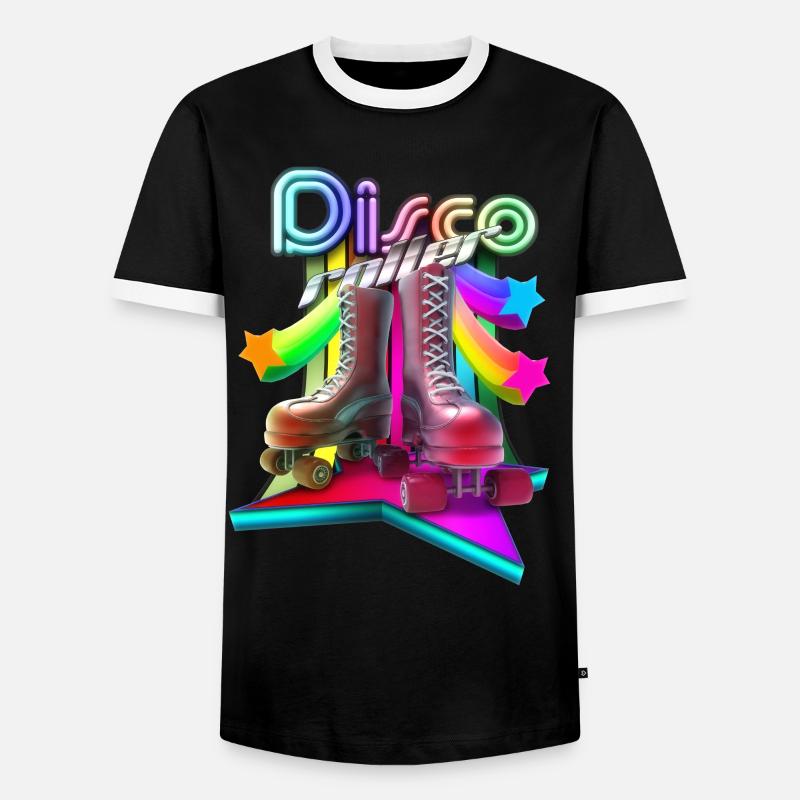 Disco Roller 3D - Men's Ringer Shirt - black/white