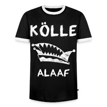 Karneval Köln - Kölle Alaaf - Männer Kontrast-T-Shirt - Schwarz/Weiß - Vorne - AI Model Female 172 light (172cm) & AI Model Male 178 light (178cm)