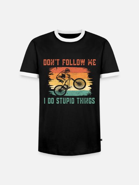 Radfahrer Sprüche - Retro Style - Männer Kontrast-T-Shirt - Schwarz/Weiß