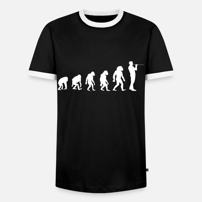 Blasrohrschießen Evolution Blasrohrsport Blasrohr - Männer Kontrast-T-Shirt - Schwarz/Weiß