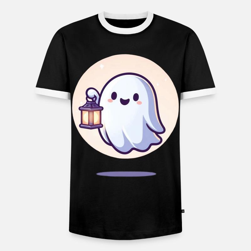 Ghost - Männer Kontrast-T-Shirt - Schwarz/Weiß