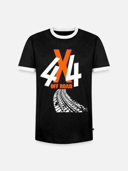 4x4 Offroad - Männer Kontrast-T-Shirt - Schwarz/Weiß