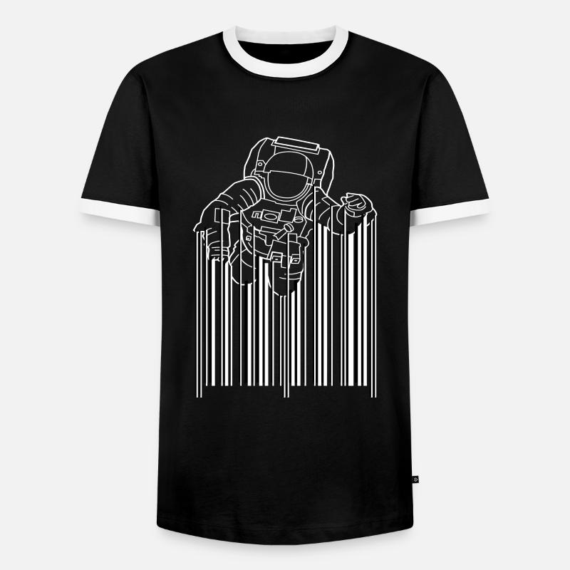 Astrocode Astronaut Space - Men's Ringer Shirt - black/white