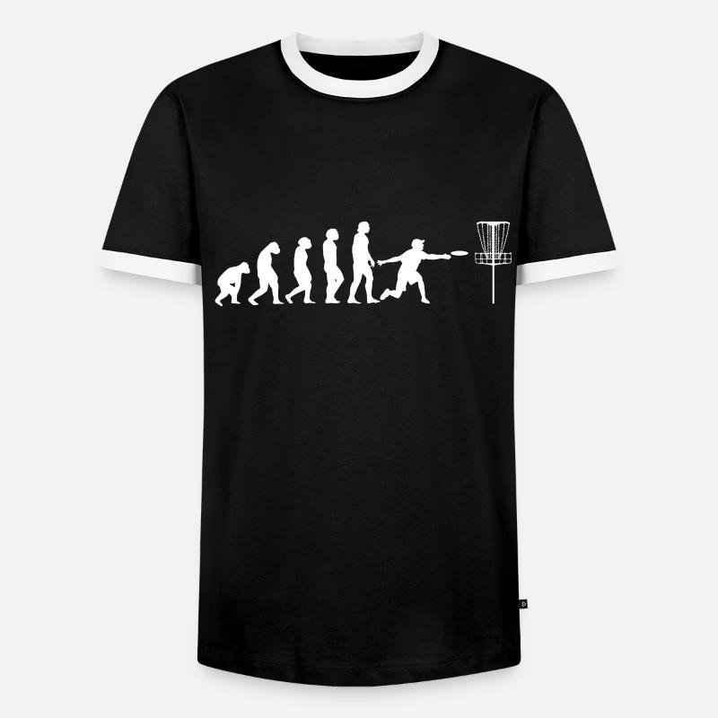 Disc Golf Evolution - T-shirt contrasté Homme - noir/blanc
