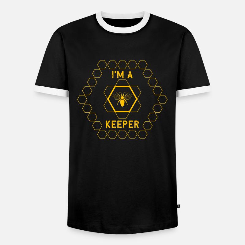 beekeeper - Men's Ringer Shirt - black/white