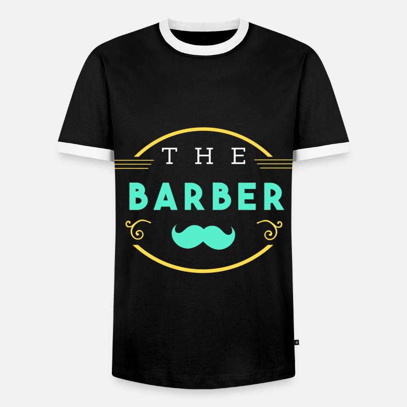 Barber - Männer Kontrast-T-Shirt - Schwarz/Weiß