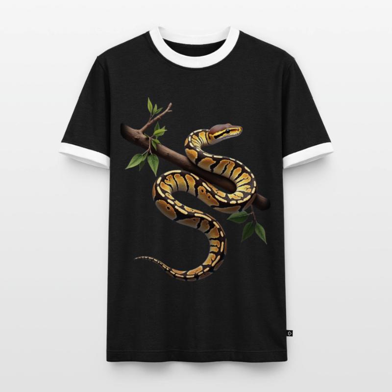 Roi Python Serpents Amoureux Terrarium Python T-shirt contrasté Homme