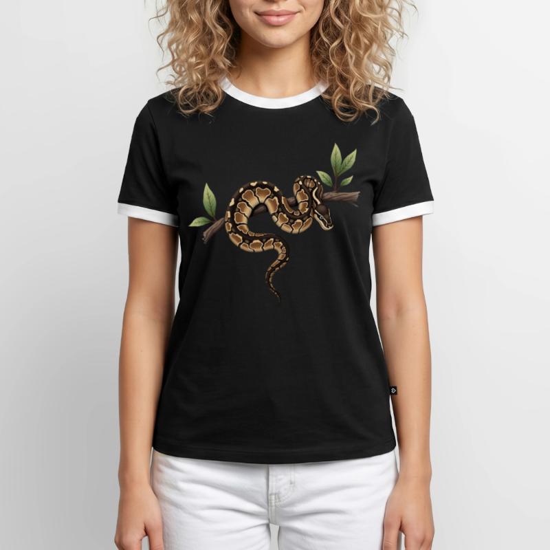 Roi Python Serpents Amoureux Terrarium Python T-shirt contrasté Homme