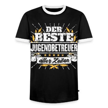 Bester Jugendbetreuer Spruch Geschenk Shirt - Männer Kontrast-T-Shirt - Schwarz/Weiß - Vorne - AI Model Female 172 light (172cm) & AI Model Male 178 light (178cm)