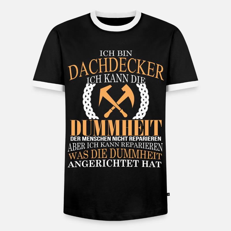 Ich bin ein Dachdecker! - Männer Kontrast-T-Shirt - Schwarz/Weiß