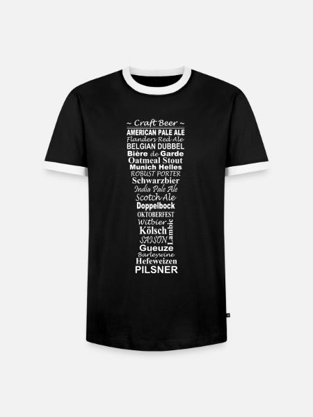 Beer,craft beer - Männer Kontrast-T-Shirt - Schwarz/Weiß