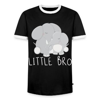 petit frère - T-shirt contrasté Homme - noir/blanc - Devant - AI Model Female 172 light (172cm) & AI Model Male 178 light (178cm)