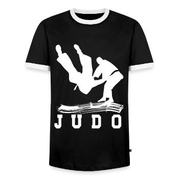 Judo Hobby beau cadeau sympa - T-shirt contrasté Homme - noir/blanc - Devant - AI Model Female 172 light (172cm) & AI Model Male 178 light (178cm)