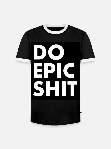 EO EPIC SHIT - Men's Ringer Shirt - black/white