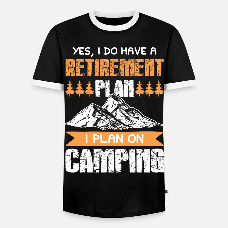Camping camper - Men's Ringer Shirt - black/white