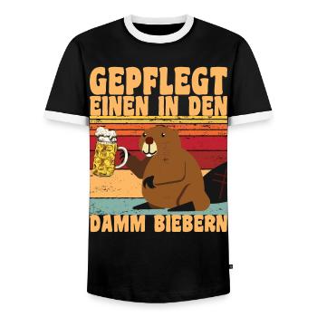 Geschenk zum Geburtstag - lustig Spruch JGA - Männer Kontrast-T-Shirt - Schwarz/Weiß - Vorne - AI Model Female 172 light (172cm) & AI Model Male 178 light (178cm)