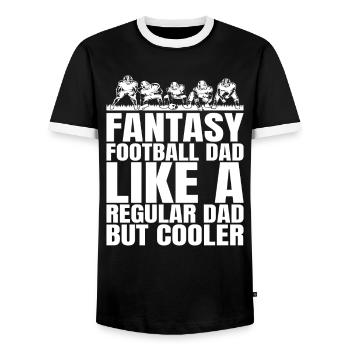 Funny Men's Fantasy Football Champion - Men's Ringer Shirt - black/white - Front - AI Model Female 172 light (172cm) & AI Model Male 178 light (178cm)