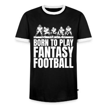 Fun né pour jouer au football Fantasy - T-shirt contrasté Homme - noir/blanc - Devant - AI Model Female 172 light (172cm) & AI Model Male 178 light (178cm)