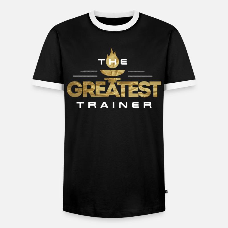 The best trainer - Men's Ringer Shirt - black/white