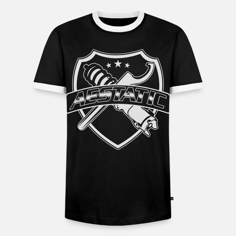 Aestatic, Static Tuner Design - Men's Ringer Shirt - black/white