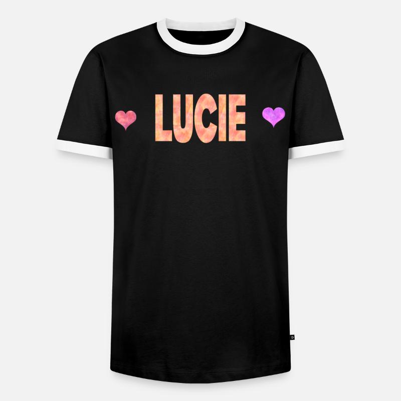 Lucie - Men's Ringer Shirt - black/white