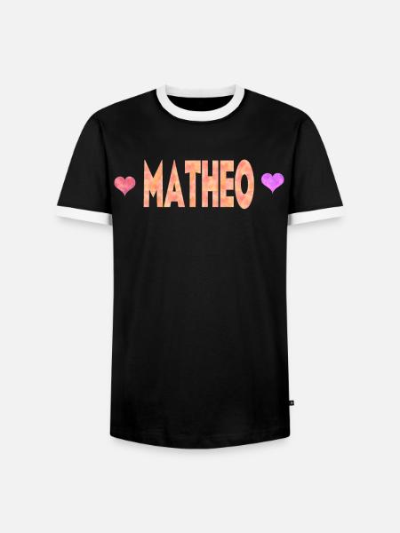 Matheo - Männer Kontrast-T-Shirt - Schwarz/Weiß