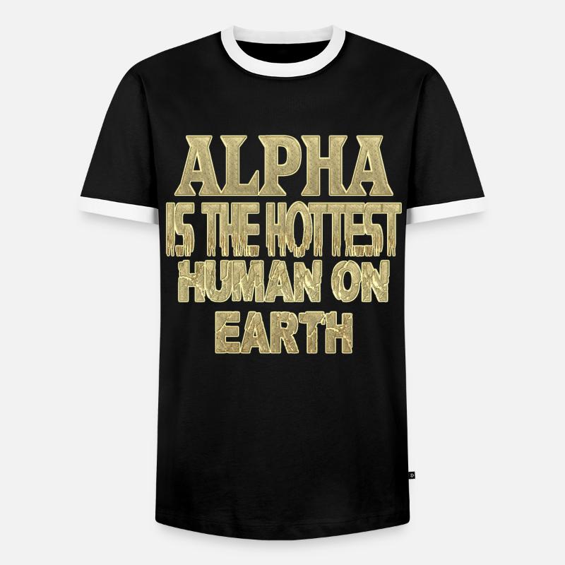 alpha - Men's Ringer Shirt - black/white