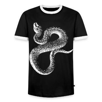Serpent 3.1 - T-shirt contrasté Homme - noir/blanc - Devant - AI Model Female 172 light (172cm) & AI Model Male 178 light (178cm)