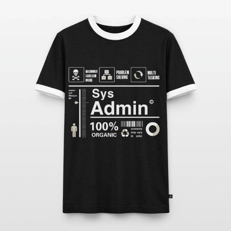 Sys Admin Programming Computer Nerd pc Board cpu Men's Ringer Shirt
