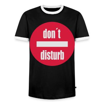 fonction - T-shirt contrasté Homme - noir/blanc - Devant - AI Model Female 172 light (172cm) & AI Model Male 178 light (178cm)