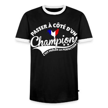 Champion Perfection - T-shirt contrasté Homme - noir/blanc - Devant - AI Model Female 172 light (172cm) & AI Model Male 178 light (178cm)