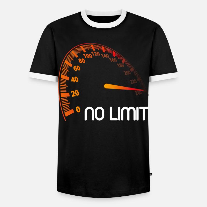 Speedometer - No Limit - Men's Ringer Shirt - black/white