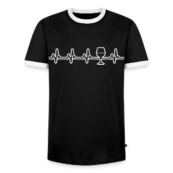 Wine winemaker winemaker - Men's Ringer Shirt - black/white - Front - AI Model Female 172 light (172cm) & AI Model Male 178 light (178cm)
