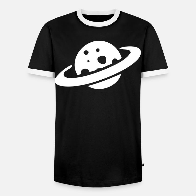Saturn - Men's Ringer Shirt - black/white