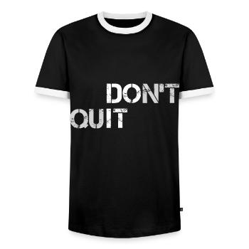 Athlete motivation - Men's Ringer Shirt - black/white - Front - AI Model Female 172 light (172cm) & AI Model Male 178 light (178cm)