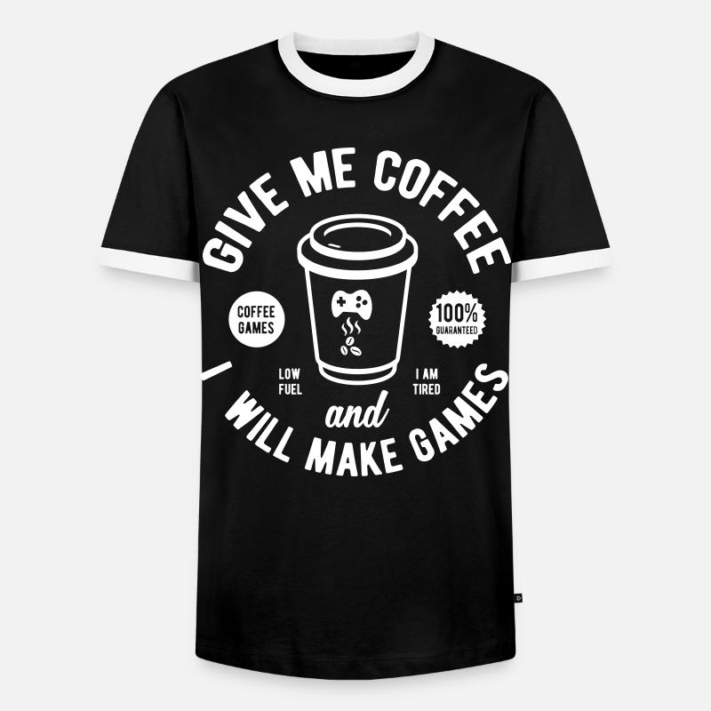 Games developer - Men's Ringer Shirt - black/white