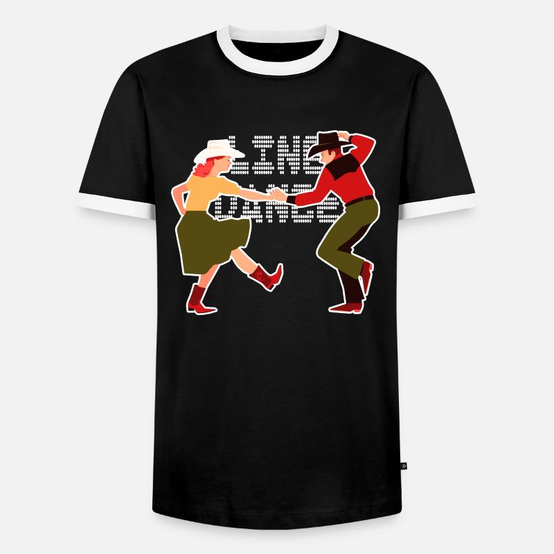 Line Dance - Men's Ringer Shirt - black/white