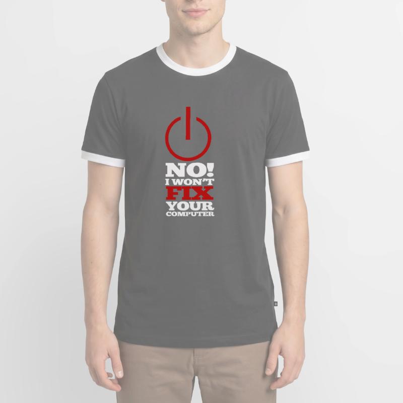 Programme d’ordinateur Code Nerd Script Hacker T-shirt contrasté Homme
