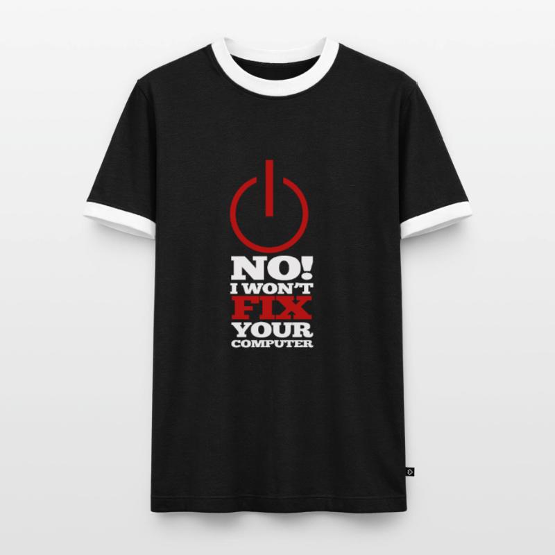 Programme d’ordinateur Code Nerd Script Hacker T-shirt contrasté Homme