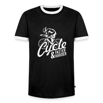 Cyclisme Cyclisme Cyclisme Cyclisme Cyclisme - T-shirt contrasté Homme - noir/blanc - Devant - AI Model Female 172 light (172cm) & AI Model Male 178 light (178cm)