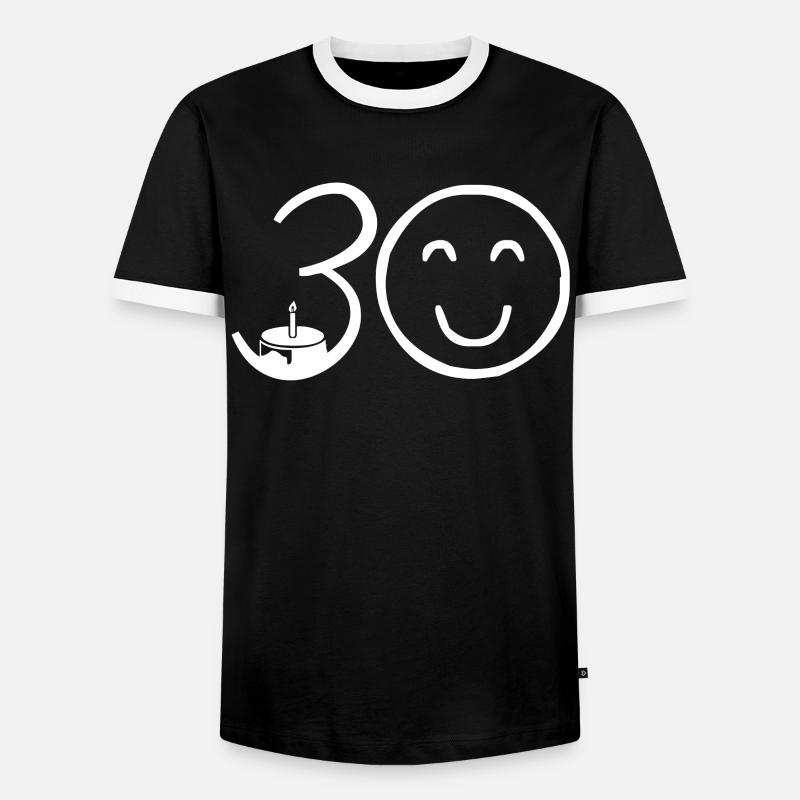 30th Birthday - Men's Ringer Shirt - black/white
