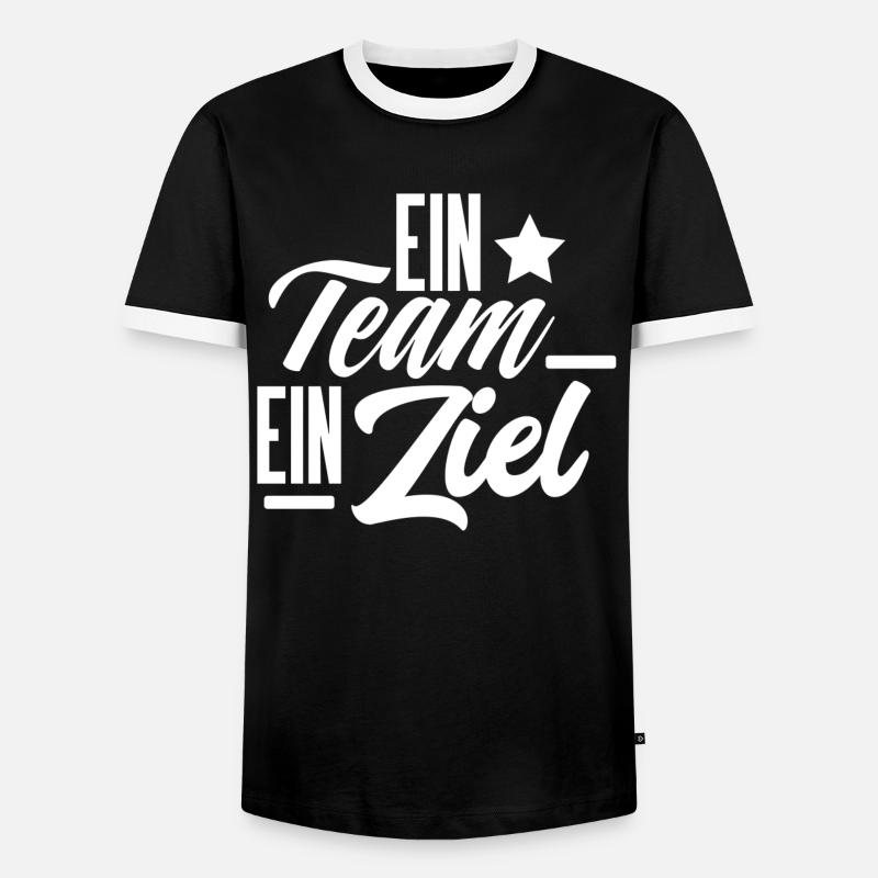 Team Crew Squad - Männer Kontrast-T-Shirt - Schwarz/Weiß